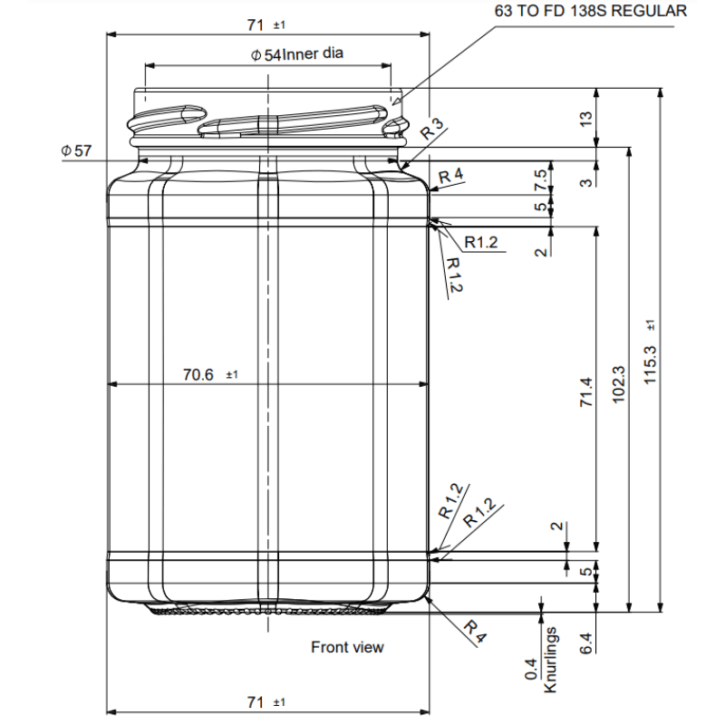 Tegla 314ml OCTAGONAL Slika 2