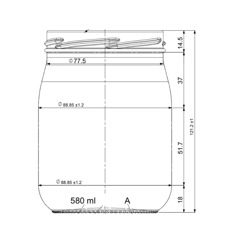 Tegla 580ml STANDARD Slika 2