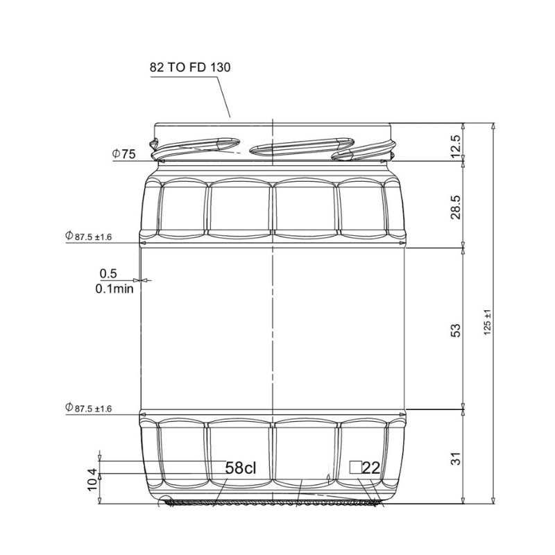 Tegla 580ml BARREL Slika 2