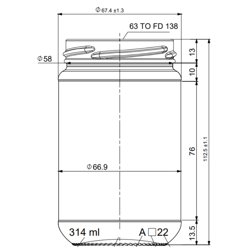 Tegla 314ml VASO Slika 2